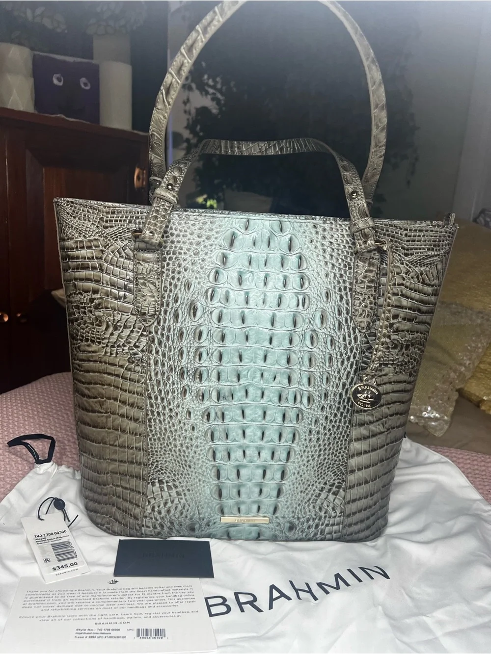 Brahmin Abigail Bluebell Ombré Melbourne Shoulder Bag - Picture 4 of 17